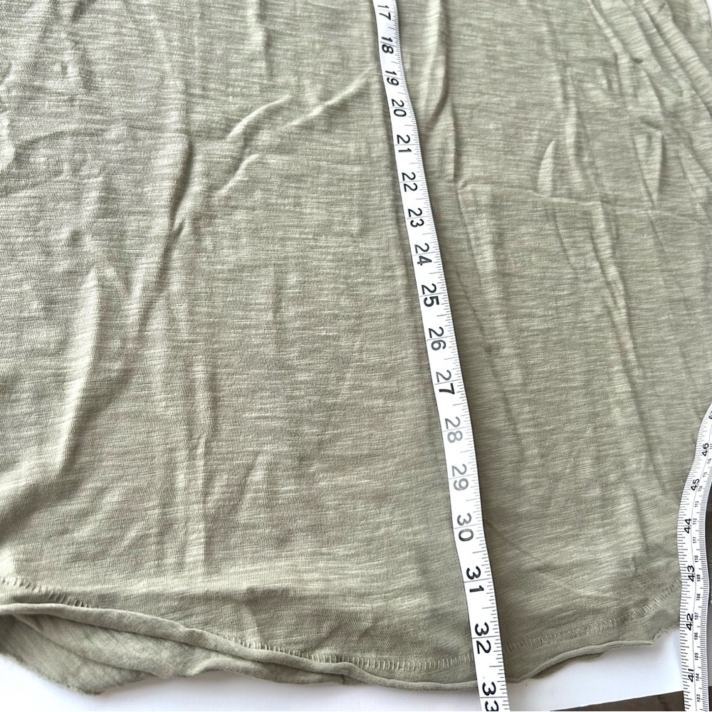 🍒(A272) NEW Free People Arden Long Sleeve Tee. Washed Olive Green. Size: Large - Picture 13 of 14